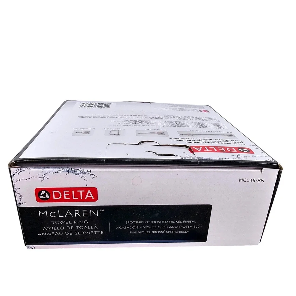 Delta McLaren Towel Ring SpotShield Brushed Nickel MCL46-BN‎ Modern Bathroom